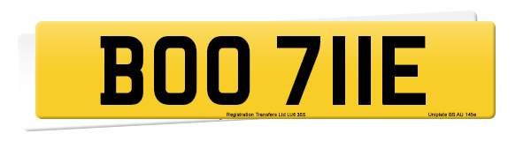 Registration number BOO 711E